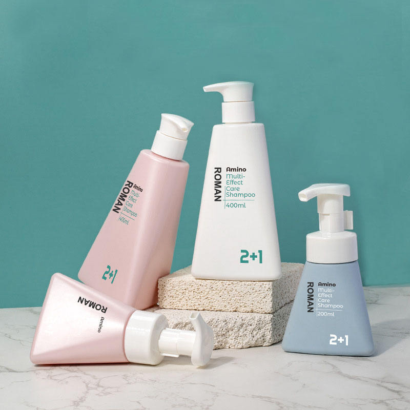 三角形 200 ミリリットル 400 ミリリットル PET 洗顔料発泡ムースポンプボトルプラスチック泡ボトル液体石鹸ディスペンサー