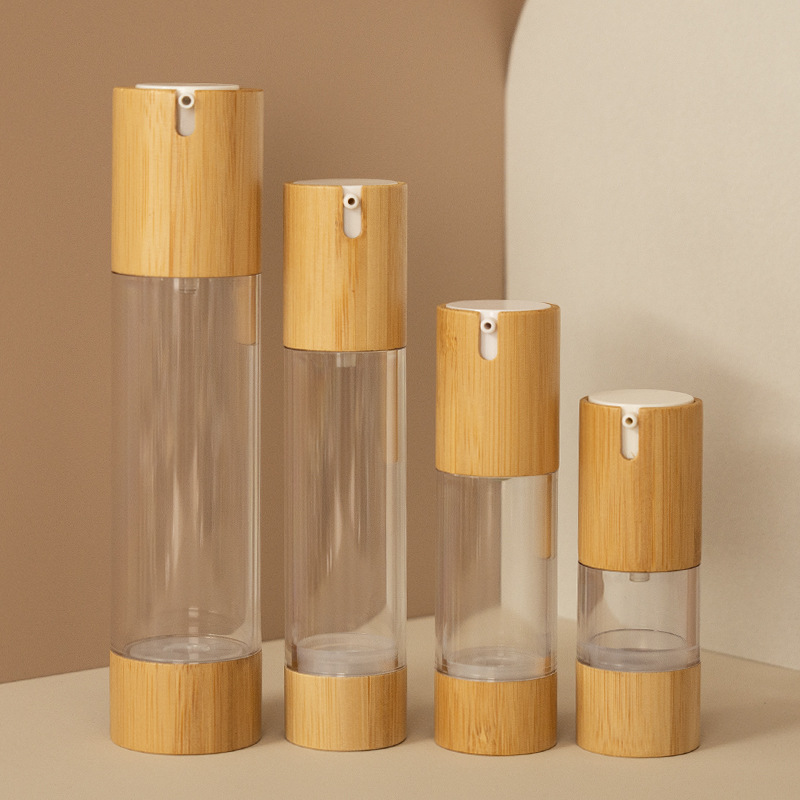 日常生活から環境保護まで：竹化粧品ボトル全景