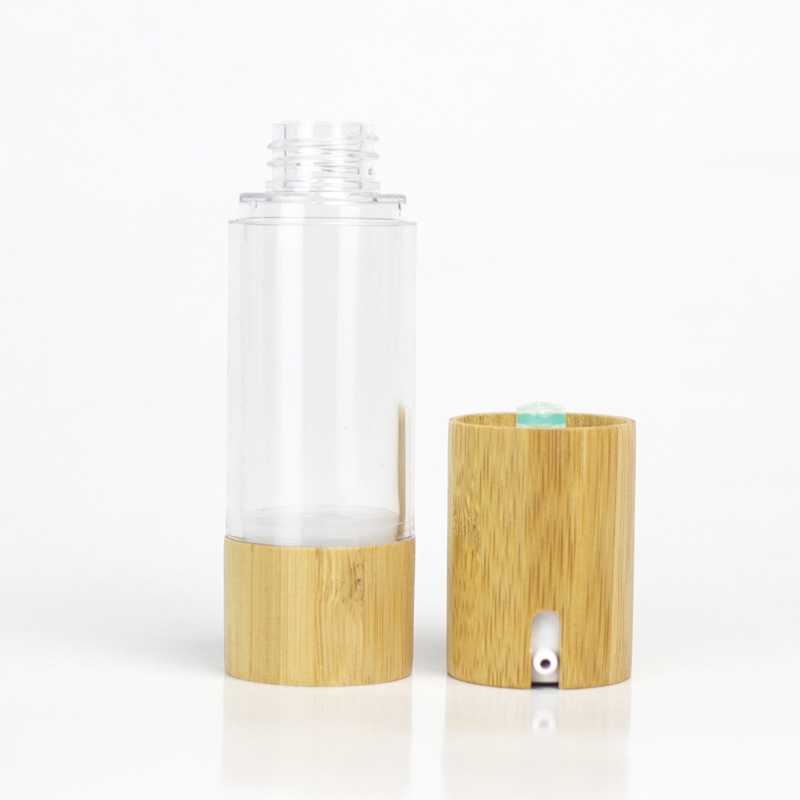 15 ミリリットル 30 ミリリットル 50 ミリリットル竹ローションエアレスポンプボトル 1 オンス 1.7 オンスエマルションアイクリーム真空化粧品容器 15 ミリリットル 30 ミリリットル 50 ミリリットル竹ローションエアレスポンプボトル 1 オンス 1.7 オンスエマルションアイクリーム真空化粧品容器