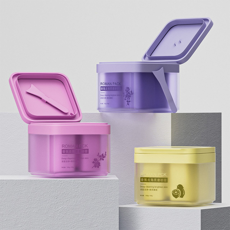 150 グラム 300 グラムのプラスチック正方形の空の化粧品スキンケア美白クリームボディバタージャー日焼け止め保湿容器スプーン付き