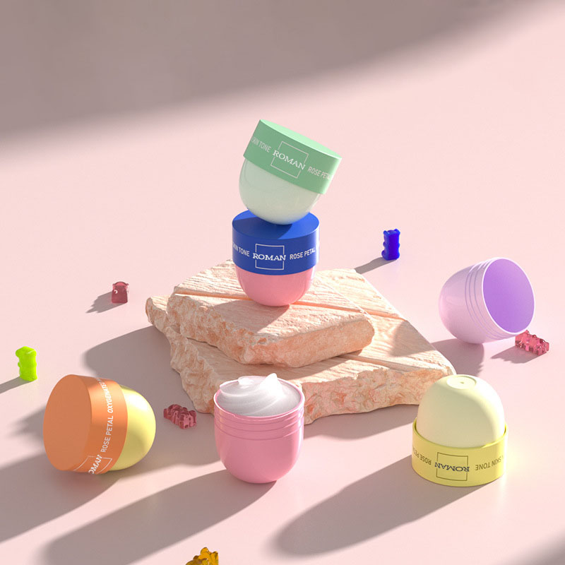 50 ミリリットル空のラウンドプラスチッククリームジャーカップ広口ボトル 50 グラムフェイシャルスクラブクリームジャー化粧品包装容器