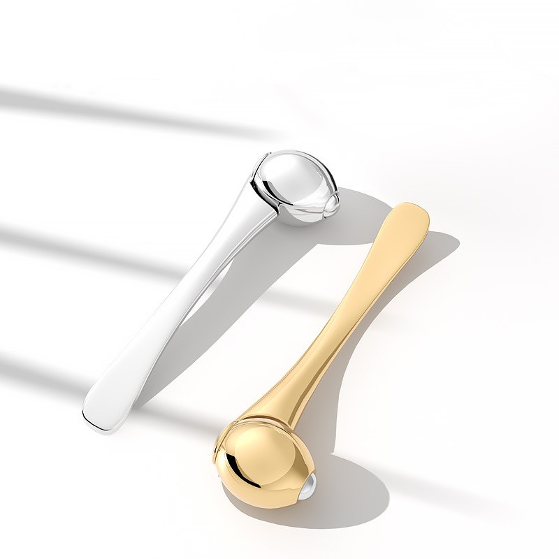 アイローラーマッサージスティックアイクリームアプリケーター化粧品へら抗しわ顔スプーン金合金フェイスケアツール