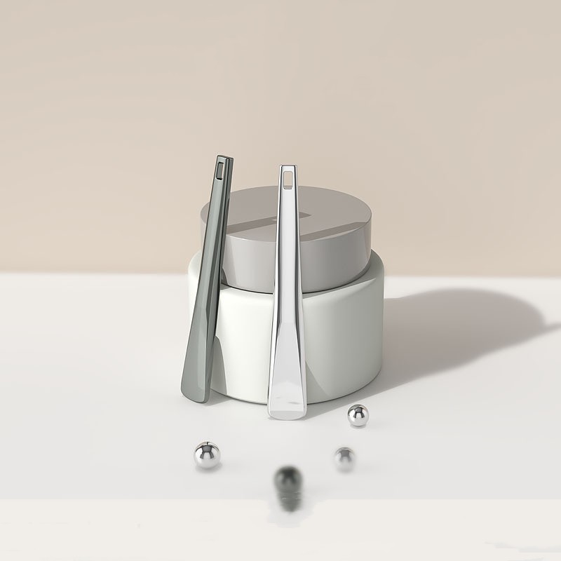 ゴールドメタルアイクリームアプリケーター化粧品スパチュラフェイシャルマッサージメイクアップスプーン