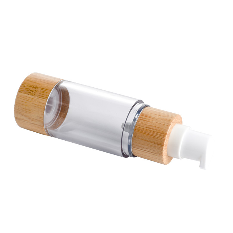 化粧品の竹のエアレス ポンプ ボトルのための再生利用できるローション 50ml の竹のエアレス ボトル 化粧品の竹のエアレス ポンプ ボトルのための再生利用できるローション 50ml の竹のエアレス ボトル