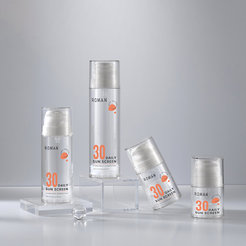 15 ミリリットル 30 ミリリットル 50 ミリリットル 100 ミリリットル 120 ミリリットル透明な白エアレス包装ポンプボトルスキンケア血清ボディオイル 15 ミリリットル 30 ミリリットル 50 ミリリットル 100 ミリリットル 120 ミリリットル透明な白エアレス包装ポンプボトルスキンケア血清ボディオイル