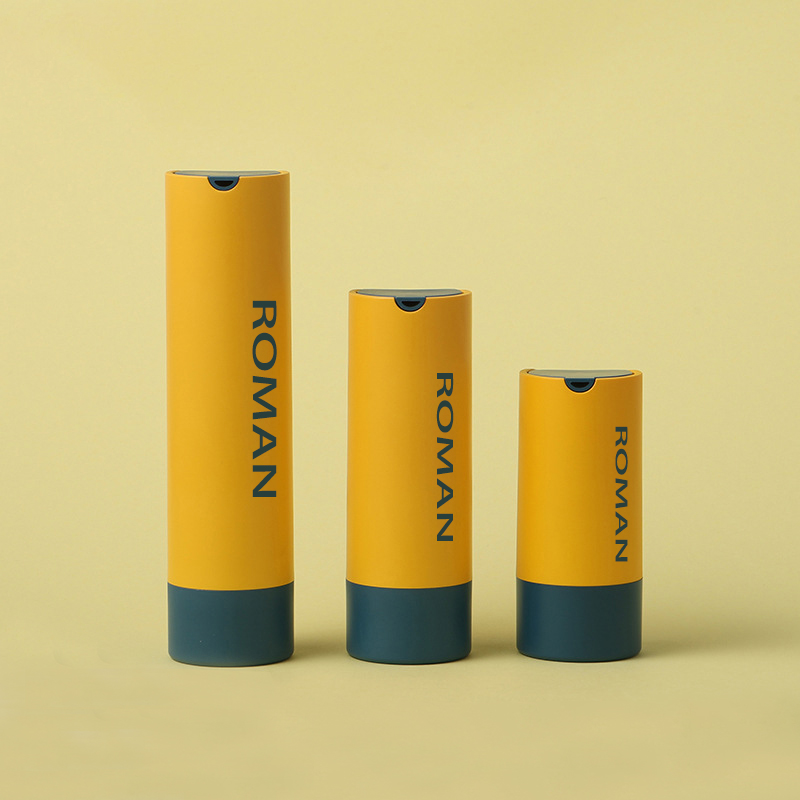 ラウンドプラスチック化粧品血清容器スキンケアエアレスポンプボトルローションまたはフェイスミスト 15 ミリリットル 30 ミリリットル 50 ミリリットル ラウンドプラスチック化粧品血清容器スキンケアエアレスポンプボトルローションまたはフェイスミスト 15 ミリリットル 30 ミリリットル 50 ミリリットル