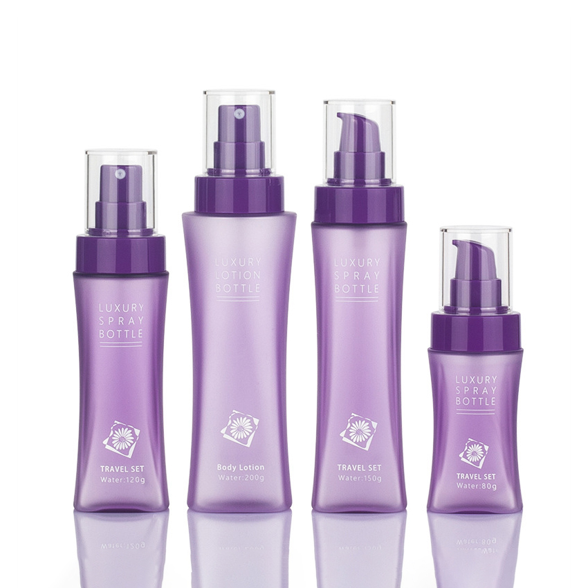 80 ミリリットル 120 ミリリットル 150 ミリリットル 200 ミリリットルウエスト型ペットプラスチックトラベルボトルローショントナー水用の爆発的なデザイン小型の便利なスプレーボトル