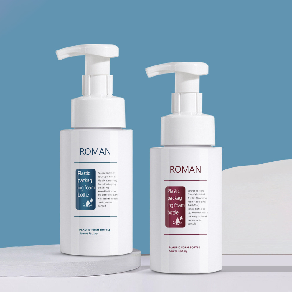 プラスチックかわいいラウンドハンドサニタイザークレンジングフォームポンプボトル 200 ミリリットル 300 ミリリットル 500 ミリリットルサイズ洗顔料シャンプー包装用