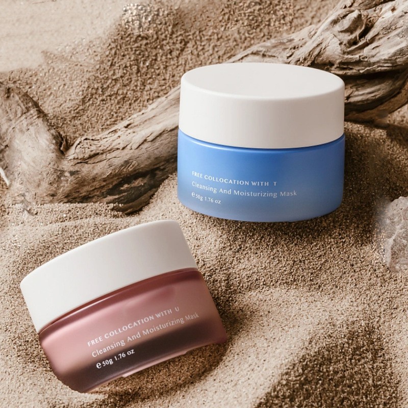 フェイス クリームおよびアイ クリームのための古典的な円形のガラス クリーム瓶の化粧品の包装