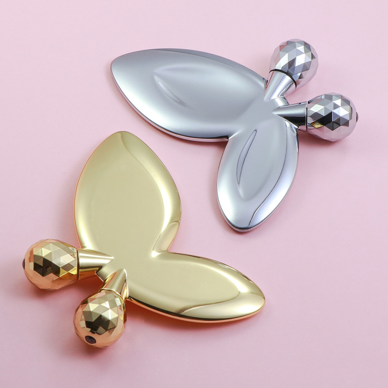 亜鉛合金蝶形美顔マッサージローラー