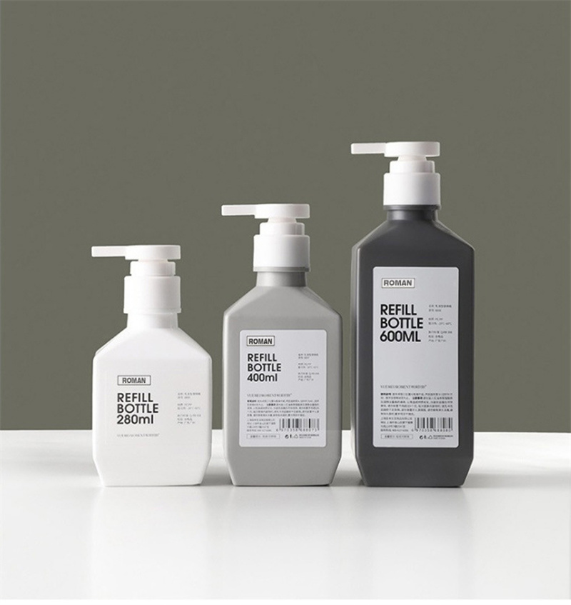 300 ミリリットル 400 ミリリットル 600 ミリリットル PE プラスチックローションボトルシャンプーボトルボディウォッシュローションボディミルクボトル化粧品包装用 300 ミリリットル 400 ミリリットル 600 ミリリットル PE プラスチックローションボトルシャンプーボトルボディウォッシュローションボディミルクボトル化粧品包装用