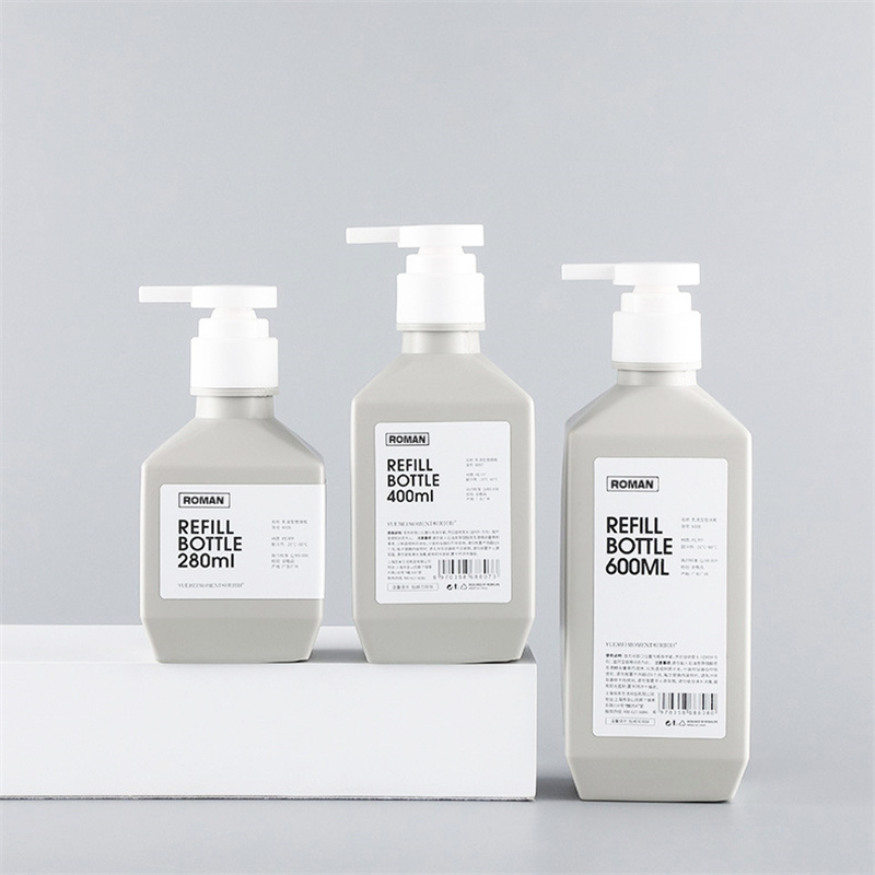 300 ミリリットル 400 ミリリットル 600 ミリリットル PE プラスチックローションボトルシャンプーボトルボディウォッシュローションボディミルクボトル化粧品包装用 300 ミリリットル 400 ミリリットル 600 ミリリットル PE プラスチックローションボトルシャンプーボトルボディウォッシュローションボディミルクボトル化粧品包装用