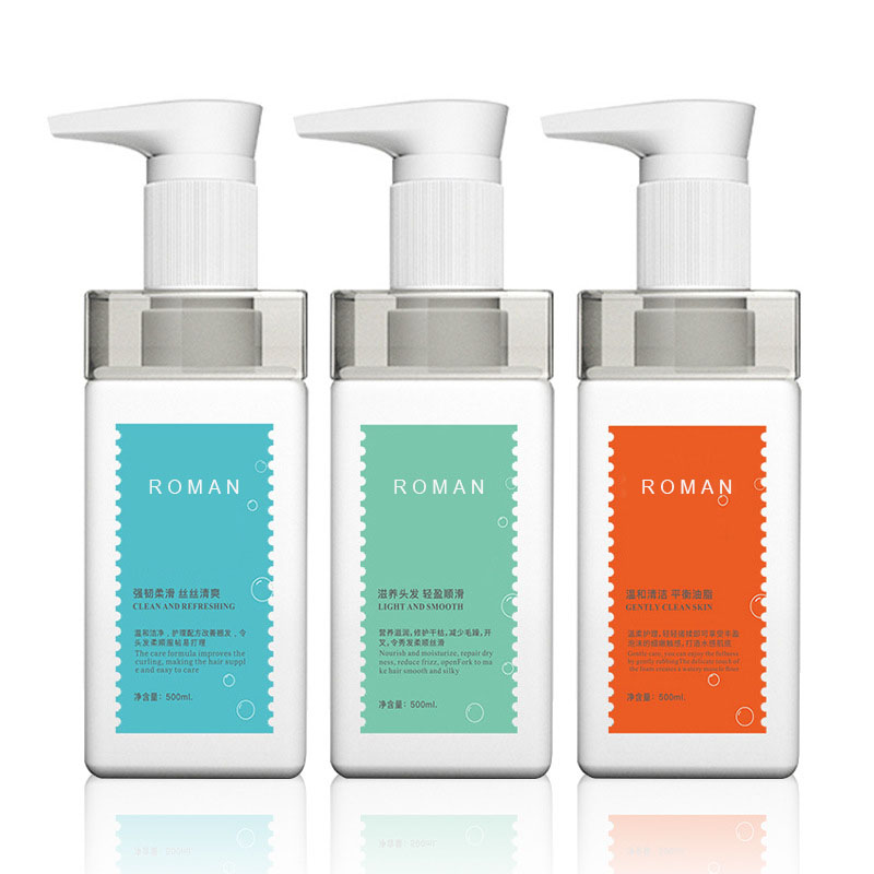 500 ミリリットル 750 ミリリットル高級空の化粧品スクエアショルダープラスチックホテルローションシャンプーポンプボトルとコンディショナーハンドウォッシュソープディスペンサー付き 500 ミリリットル 750 ミリリットル高級空の化粧品スクエアショルダープラスチックホテルローションシャンプーポンプボトルとコンディショナーハンドウォッシュソープディスペンサー付き