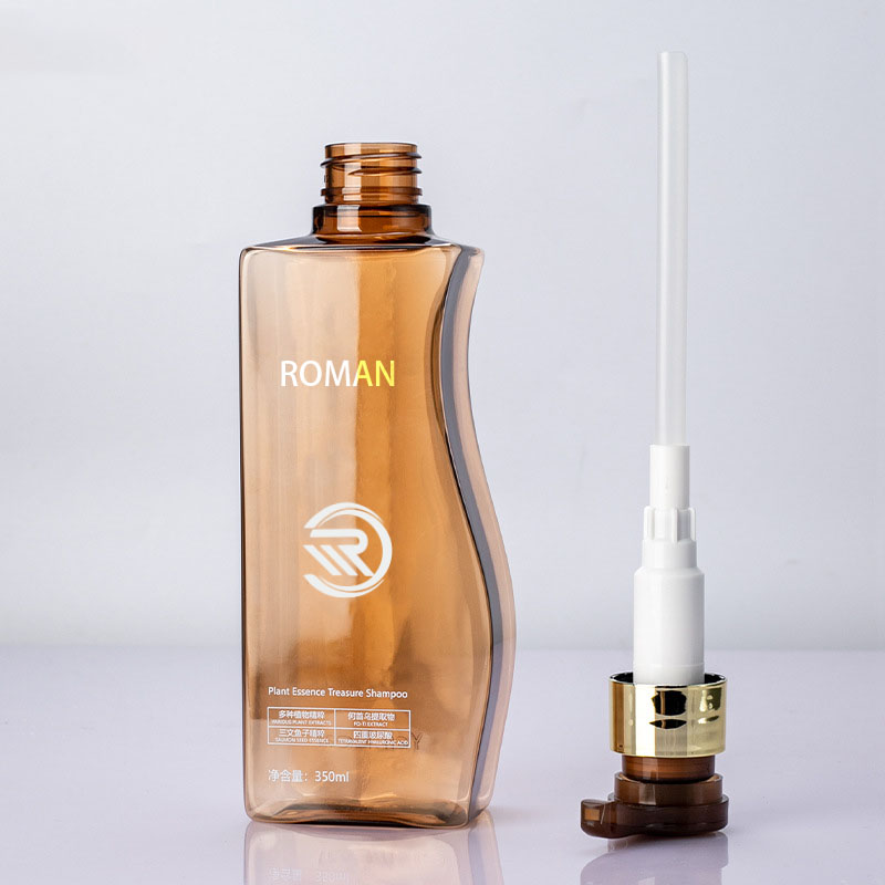 信頼性の高い 350 ミリリットル 500 ミリリットル曲線状の琥珀色のペットプラスチック空のボディローションボトル、ポンプ付き、ヘアケアシャンプーコンディショナーまたはフェイスクリーム用 信頼性の高い 350 ミリリットル 500 ミリリットル曲線状の琥珀色のペットプラスチック空のボディローションボトル、ポンプ付き、ヘアケアシャンプーコンディショナーまたはフェイスクリーム用